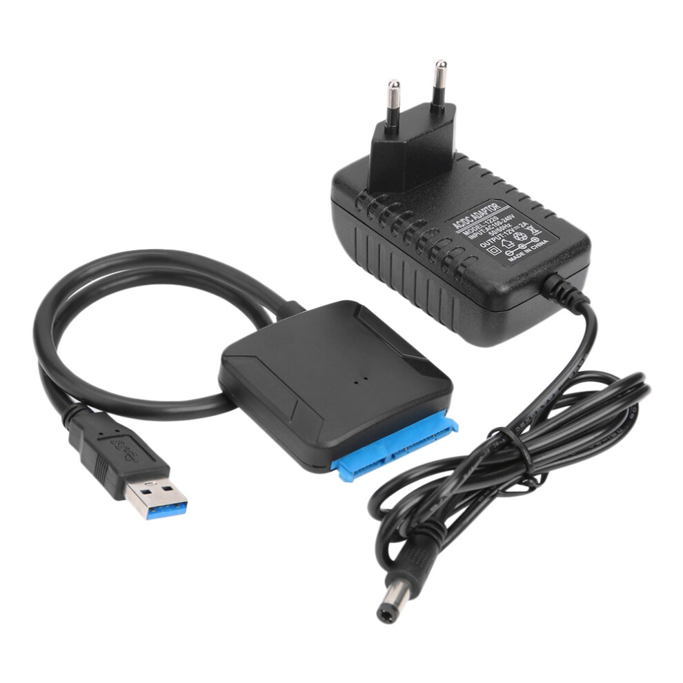 Usb To Sata Data Cable, 2.5/3.5 Inch Usb3.0 Easy Drive Cable(Eu Plug) 4853956005256