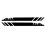 2Pcs Side Skirt Sticker Long Stripe Mountains Body Decals Stickers 1