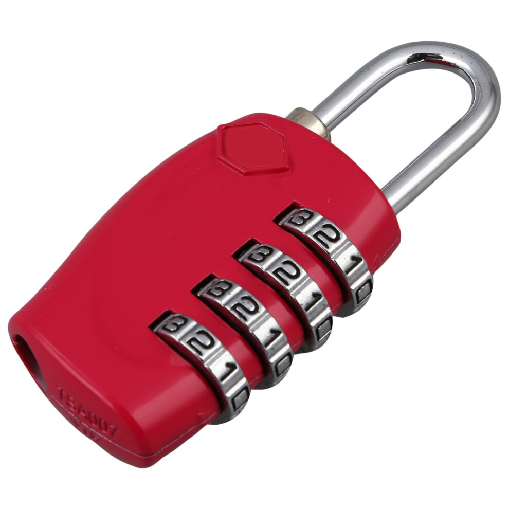 2 X Pink 4 Dial Combination Padlock Resettable Lock Luggage Suitcase Travel-image-OPC-PJ27G5C-NEW