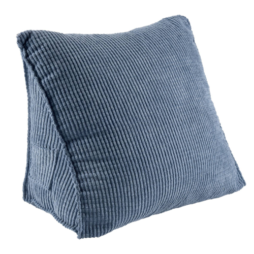Backrest Cushion Wedge Pillow Back Lumbar Pad (Blue)