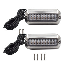 2Pcs 27 Blue LED Stainless Lights