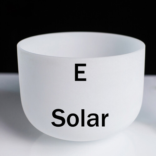8Inch Note Perfect Sound E Solar Chakra Frosted Quartz Bowl 2