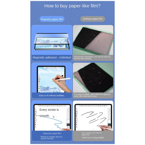For Pro 11inch Removable Magnetic Film Protectors 2