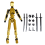 Multi-Jointed Movable Robot 3D Printed Mannequin Dummy Action, Golden 1