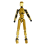Multi-Jointed Movable Robot 3D Printed Mannequin Dummy Action, Golden 2