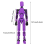 Multi-Jointed Movable Robot 3D Printed Mannequin Dummy Action, Golden 5