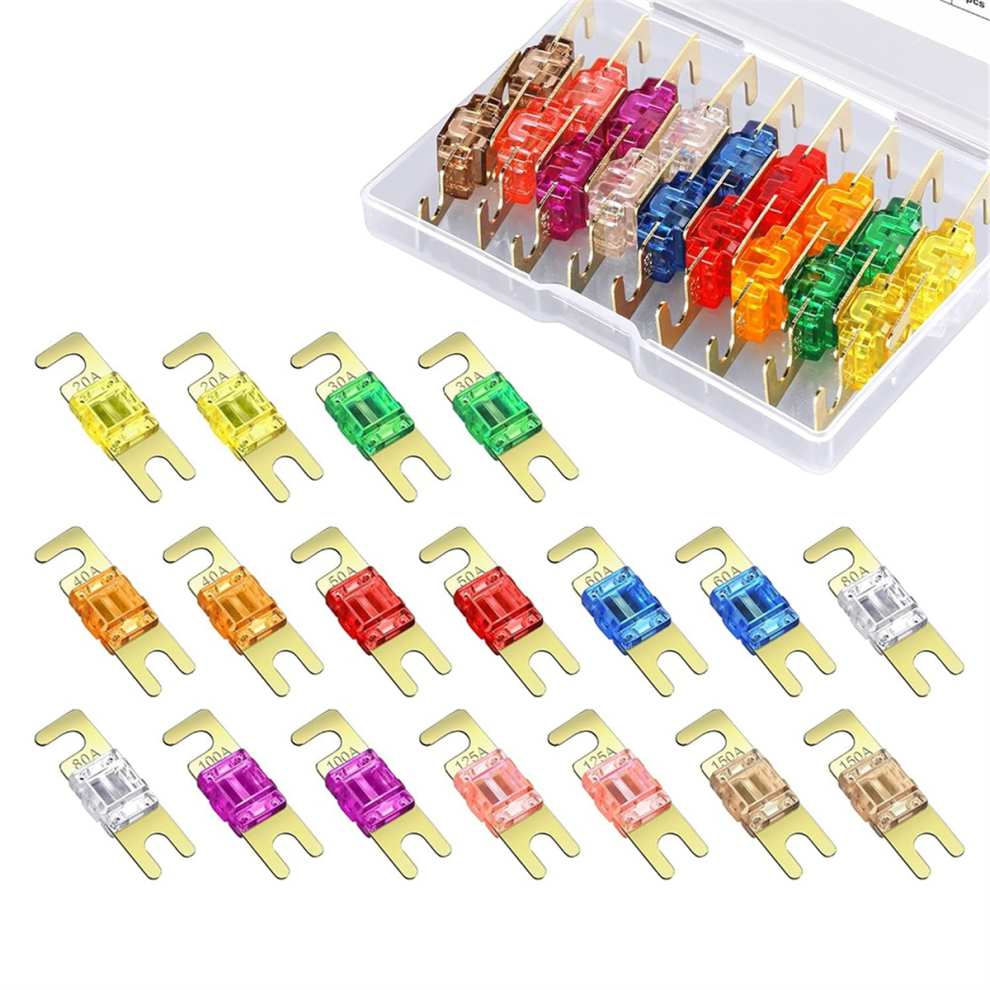 18 Pieces Mini Anl Fuse, Plated Fuse Pack For Automotive Marine 4853956016771