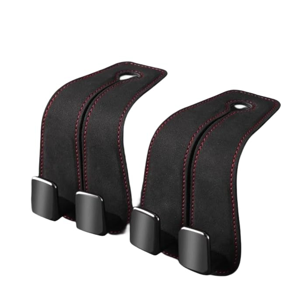 2Pcs Seat Back Double Hook Customized For Car Black 4853956015972