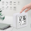 calendar alarm clock,bedside voice-activated clock white 3