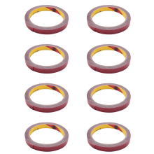 8pcs Strong Permanent Double Sided Super Sticky Foam Tape Roll for Vehicle Car, Red 12MM x 3Meter
