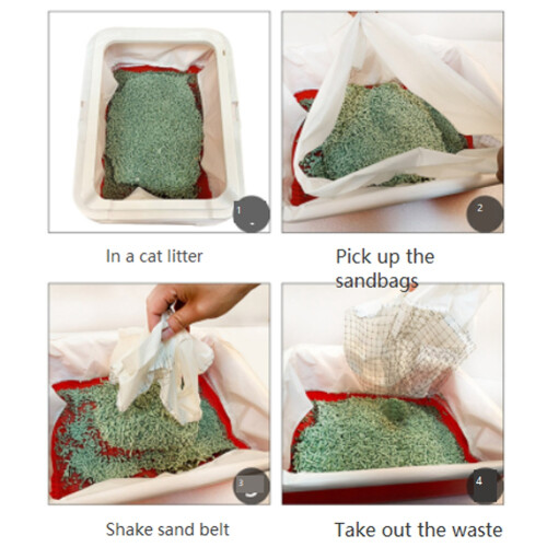 Reusable Cat Feces Filter Hands Free Pet Excrement Liners S 1