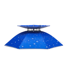 Double Layer Windproof Umbrella Overhead Headwear Cap