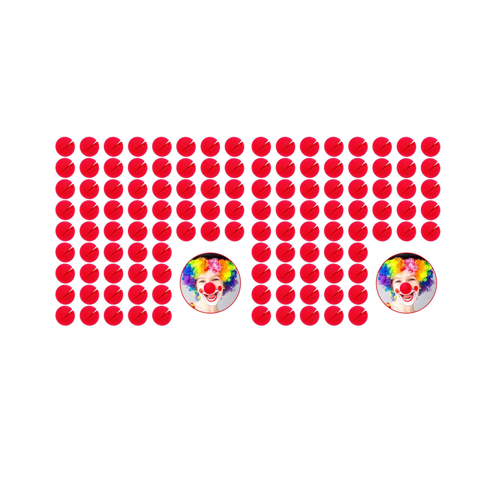 Exogio 120 Pieces Red Clown Noses Cosplay Foam Circus For Halloween Christmas Carnival Costume Dress Up