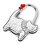 2X Bag Holder Foldable Handbag Hook Cat Shaped (Silver Point and White) 5