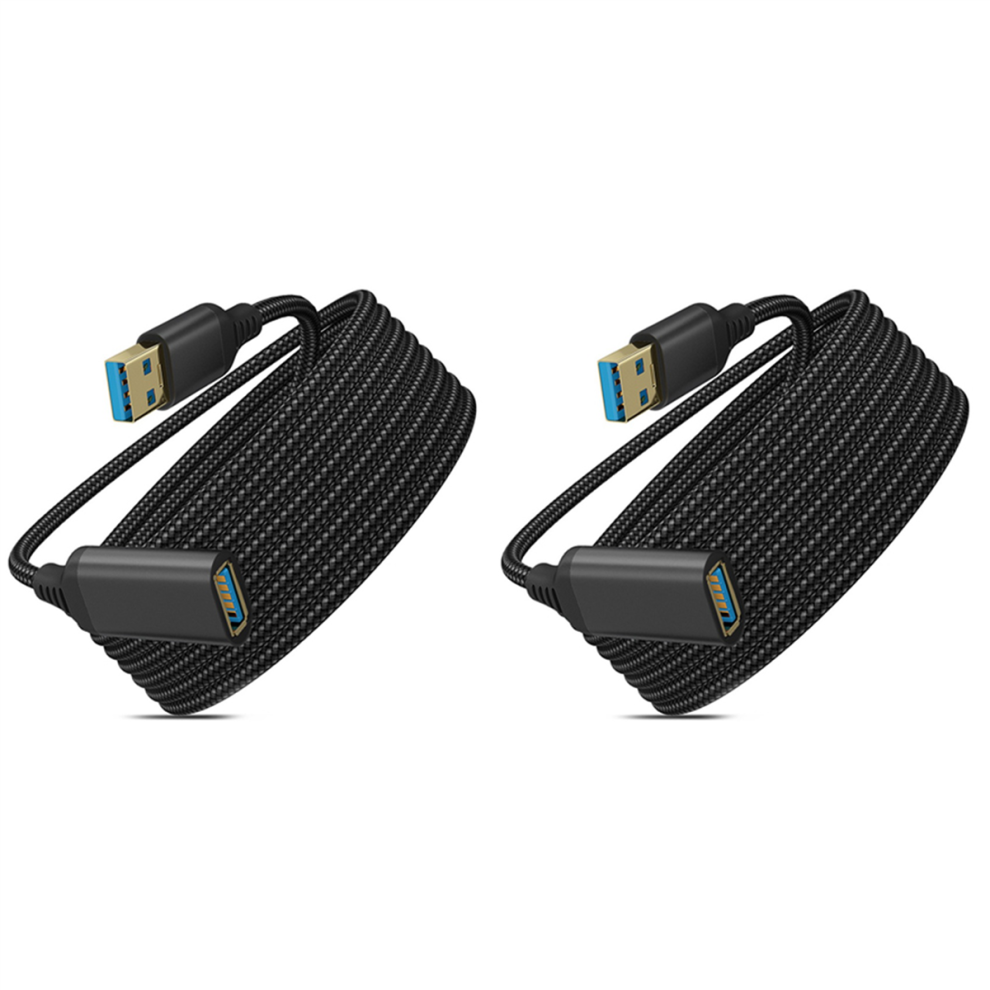 2X Usb 3.0 Type A Male-To-Female Extension Cable, Braided Material, High Data Transmission Cable (0.5M/1.6Ft) 4853956026244