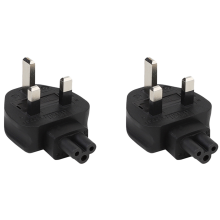 2X Uk 33-Pin Male to Iec 320 C5 Plug ,Uk Ac Power Adapter Plug. Industrial Heavy Converter