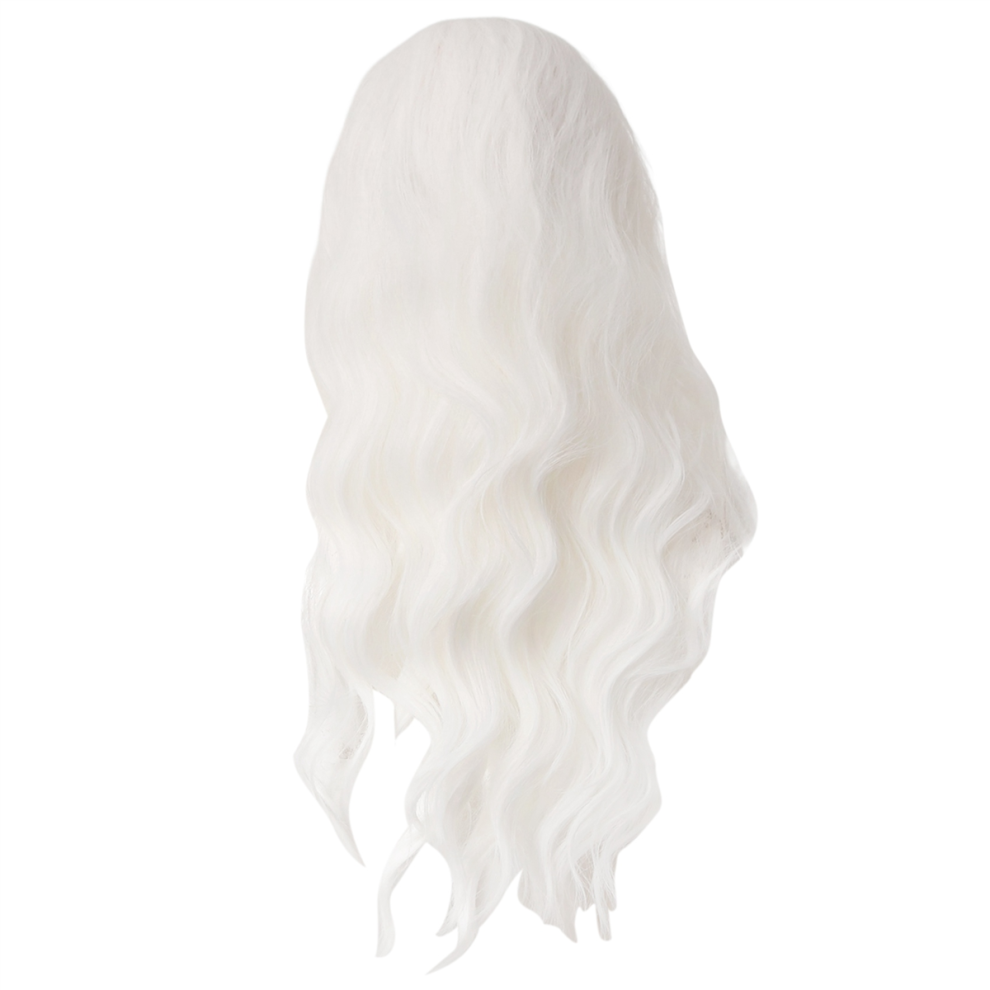 Exogio Unisex White Big Wavy Curly Wig For Cosplay Daily Use