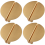 16Pack Champagne Gold Drawer Pulls,2.5 Inch Half Moon Cabinet Drawer Pulls Kitchen Handles, Cabinet Hardware Pulls 2