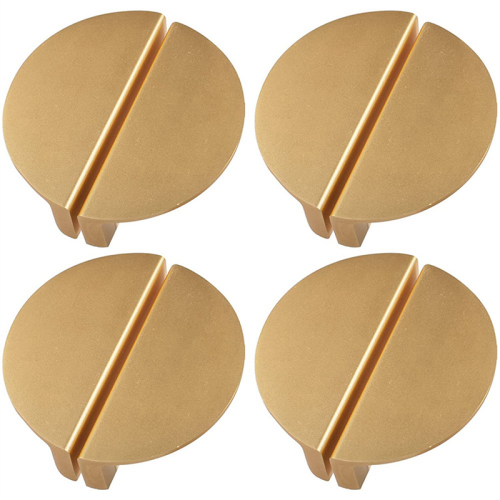 16Pack Champagne Gold Drawer Pulls,2.5 Inch Half Moon Cabinet Drawer Pulls Kitchen Handles, Cabinet Hardware Pulls 1