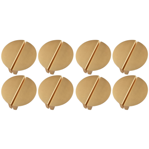 16Pack Champagne Gold Drawer Pulls,2.5 Inch Half Moon Cabinet Drawer Pulls Kitchen Handles, Cabinet Hardware Pulls