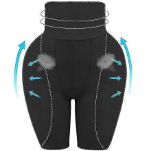 (XXL, Black) Silicone Hip Lifters with Padded Panties for Women's Enhanced Butt and Hip Support