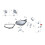 Replacement Bracket Sets for Left Headlight of E W213 W238 2016-2020 Models Including Fixed Holder Screws 2