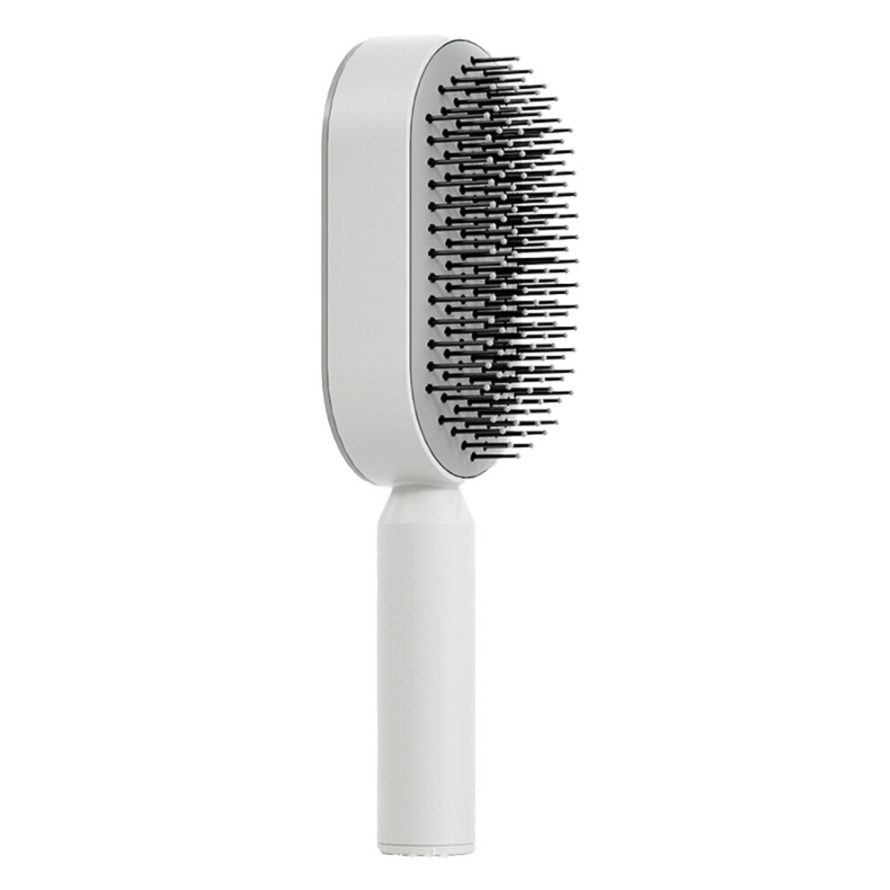 White Cushion Hair Brush Abs Scalp Massage Comb For Women