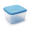 Addis Addis 10L Square Lunchbox Food Container. Transparent With A Blue Lid. 1