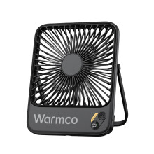 Warmco 10000mAh Portable Desk Fan 7-inch, [10-24H Runtime] Ultra-thin Digital Display Mini Desk Battery Operated Fan for Travel, Bedroom, Camping,
