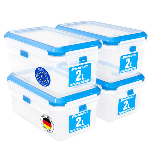 ATHLON TOOLS 4 x vouwdozen, 33 liter, versterkt, 33 x 33 x 33 cm, Oxford- materiaal, 2 handgrepen, opbergkubus, hoogwaardige organizerdozen (grijs
