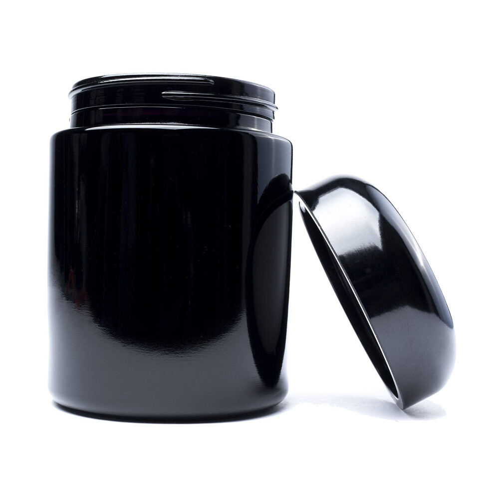 Litt - Stash Storage Metal Tub - Airtight Ultra Violet Glass Smell Proof & Clear Stash Jar For Herb Storage, Odour/Smell Proof Container, Refillable