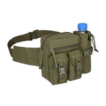 (Army Green-B) Multi-Purpose Military-Style Waist Bag with Drop Leg Belt and Shoulder Carry Options