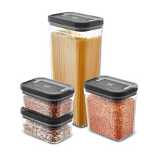 Good Food in Partnership with TOWER 4 Piece Food Storage Set, Airtight Lids, Stackable Design, 1x Large, 1x Medium, 2 x Small, Transparent