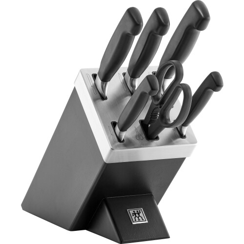 ZWILLING Four Star - Ensemble bloc à couteaux et couteaux - 7 pièces - Noir