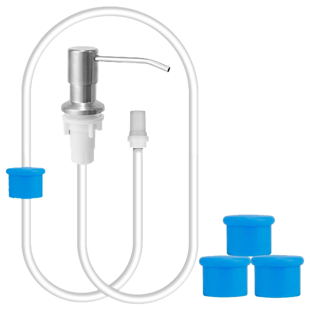 CLKE Dish Soap Dispenser for Kitchen Sink, Stainless Steel Countertop Built in Sink Soap Dispenser Pump Head with 1.0 M Extension Tube for Kitchen-image-OPC-PJ27Q8R-NEW