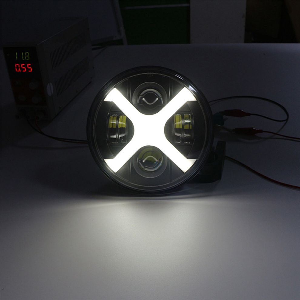 Motorcycle 7 Inch Round Led Headlights Drl Hi/Lo Beam 50W 30W Ring 4712683742868
