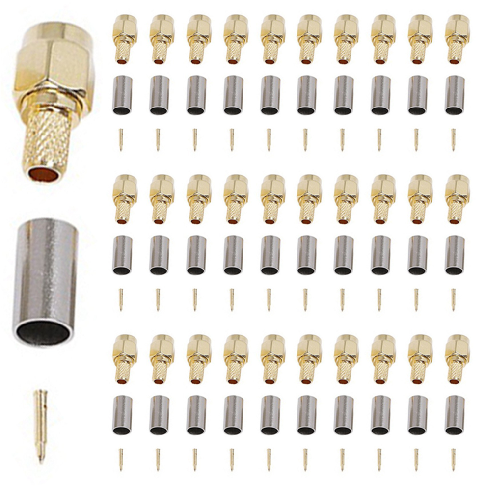 100 Stuks Sma Mannelijke Stekker Rechte Krimp Voor RG58 Connectoradapter-image