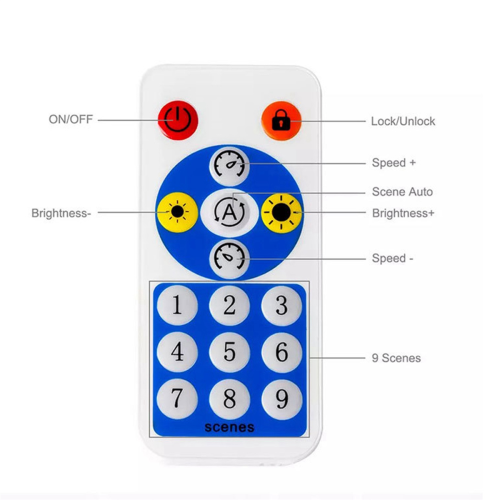 SP608E DC5V-24V WS2812B Χειριστήριο μουσικής Bluetooth APP με τηλεχειριστήριο 1