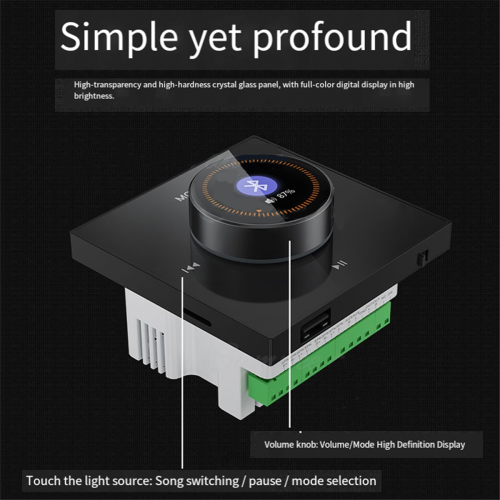 Bluetooth Audio Control Panel 86 with Amplifier Ceiling Speakers A 2