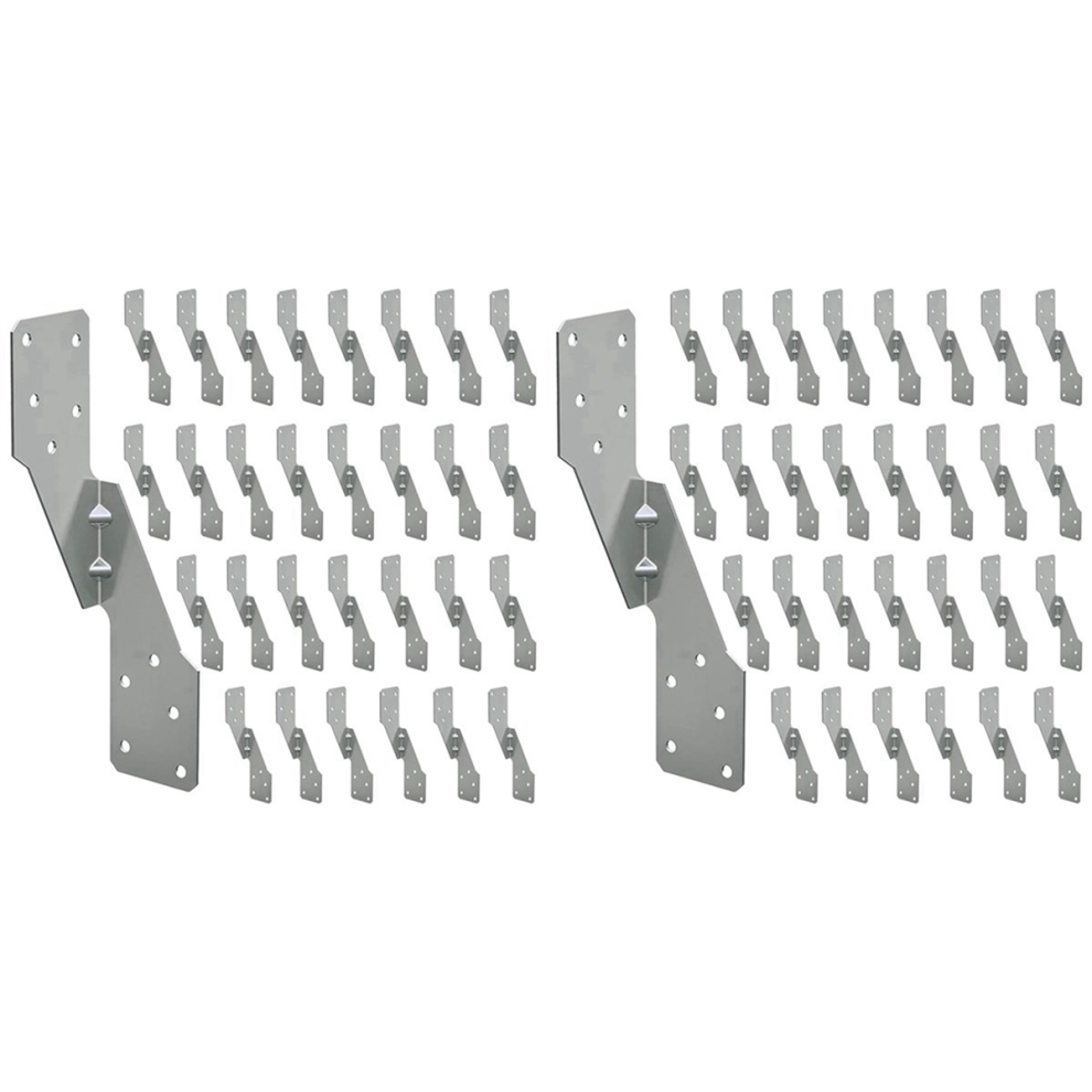 50Pcs Strong-Tie H2.5a, Hot-Dip Galvanized Steel Hurricane Tie 4712683747023