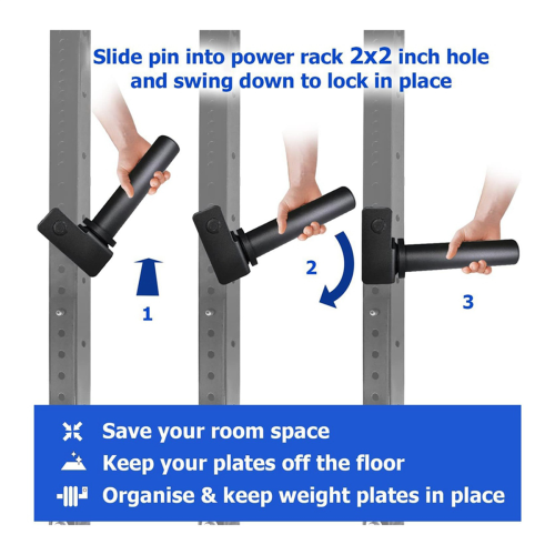Weight Plate Holder for 2x2 inch Power Rack ,Power Rack Attachment 1
