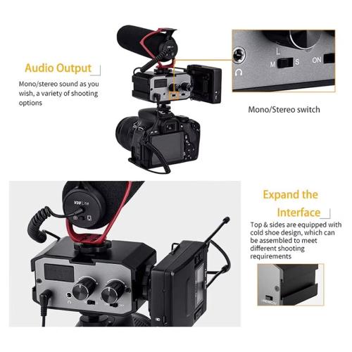 DSLR-audioadapter, microfoon-audiomixeradapter 1