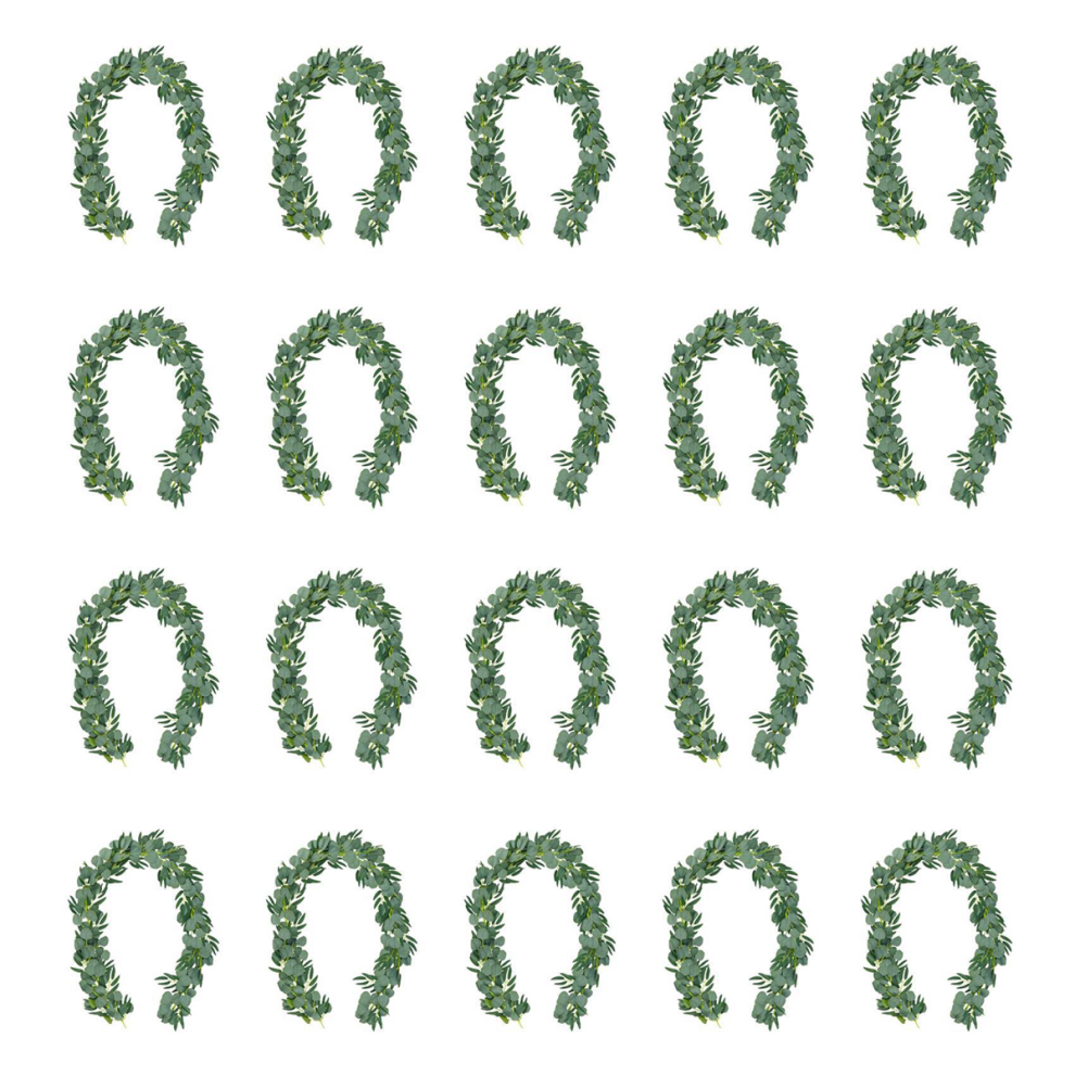 Confezione Da 5 Piante Di Eucalipto Artificiale Da 6,5 Piedi Con Ghirlanda Di Vite Finta