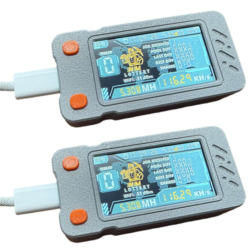 Verbesserter Nerdminer Miner 117KH/S mit Farbbildschirm