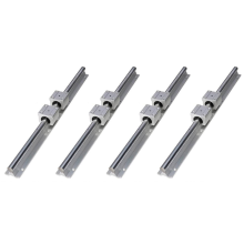 1 peça trilho guia linear 500 mm + 2 peças rolamento linear 12 mm blocos deslizantes