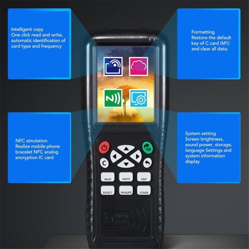 X100 Αντιγραφέας καρτών NFC Χειρός εργαλείο αποκρυπτογράφησης Έλεγχος πρόσβασης USB C 2