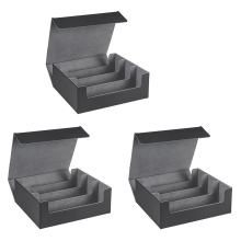 1800+ Card Deck Case for Trading Cards, Magnetic Card Storage Gray