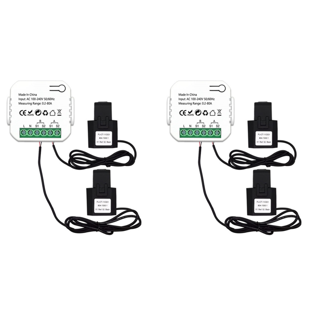 Tuya Smart Zigbee Energy Meter 2 Way Bidirectional, 2 Channels 2Ct 4712683774272