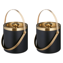 Ice Bucket,Stainless Steel,Double-Walled,With Lid&Handle,