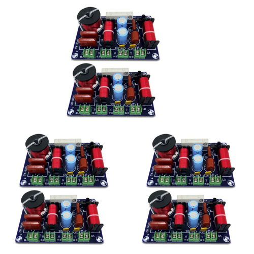 2PCS 3-Way 250W 850/5200Hz Frequency Divider DIY Speaker Filter
